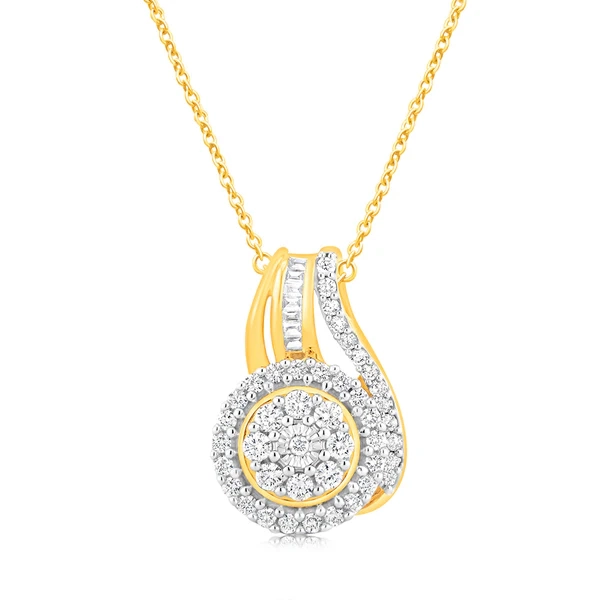 Luminesce Lab Grown 1/2 Carat Diamond Pendant in 9ct Yellow Gold – Shiels Jewellers