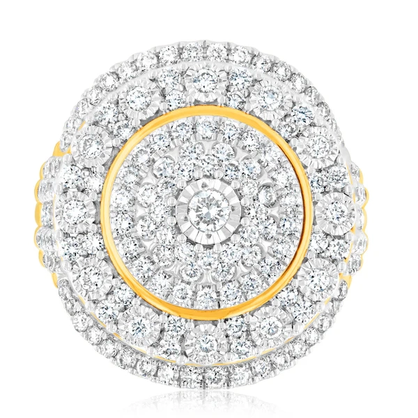 Luminesce Lab Grown 2 Carat Diamond Cluster Ring in 9ct Yellow Gold – Shiels Jewellers