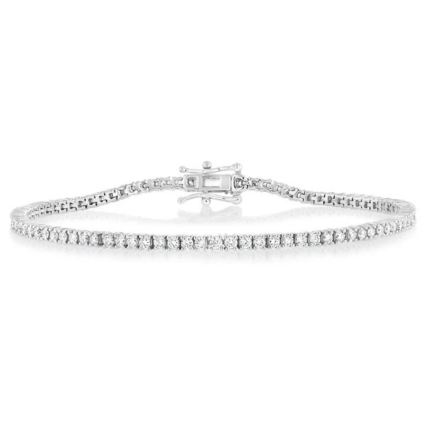 Luminesce Lab Grown 2 Carat Diamond Tennis Bracelet in Sterling Silver – Shiels Jewellers