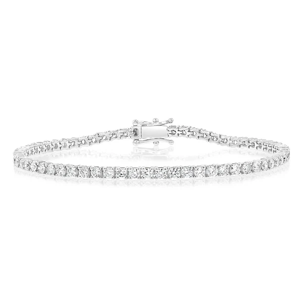 Luminesce Lab Grown 4 Carat Diamond Tennis Bracelet in Sterling Silver – Shiels Jewellers