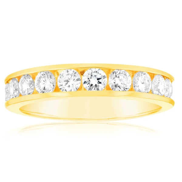 Luminesce Lab Grown Diamond 1 Carat Eternity Ring in 9ct Yellow Gold – Shiels Jewellers