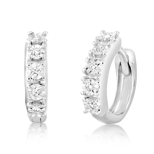 Luminesce Lab Grown Diamond Hoop Earrings in 9ct White Gold – Shiels Jewellers