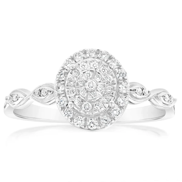 Luminesce Lab Grown Diamond Silver 1/4 Carat Dress Ring – Shiels Jewellers