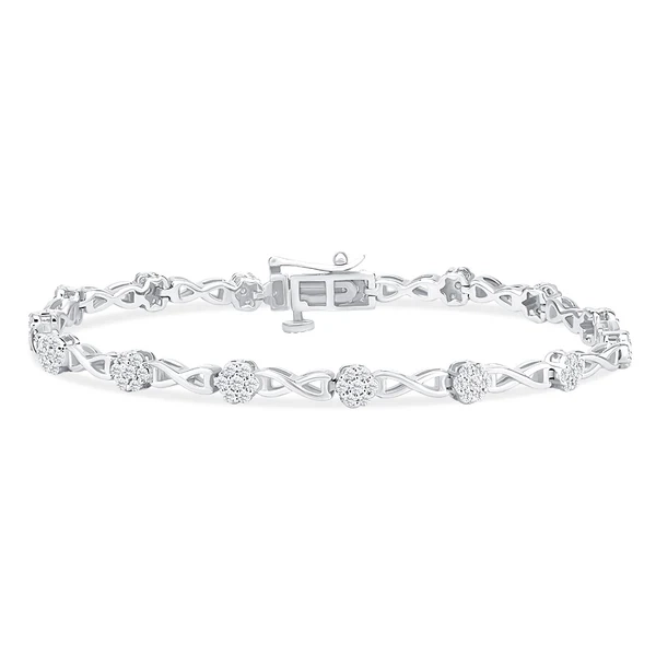 Sterling Silver 1 Carat 18cm Diamond Bracelet – Shiels Jewellers