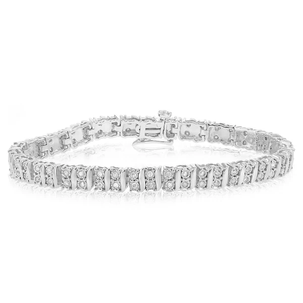 Sterling Silver 1 Carat 18cm Diamond Bracelet – Shiels Jewellers