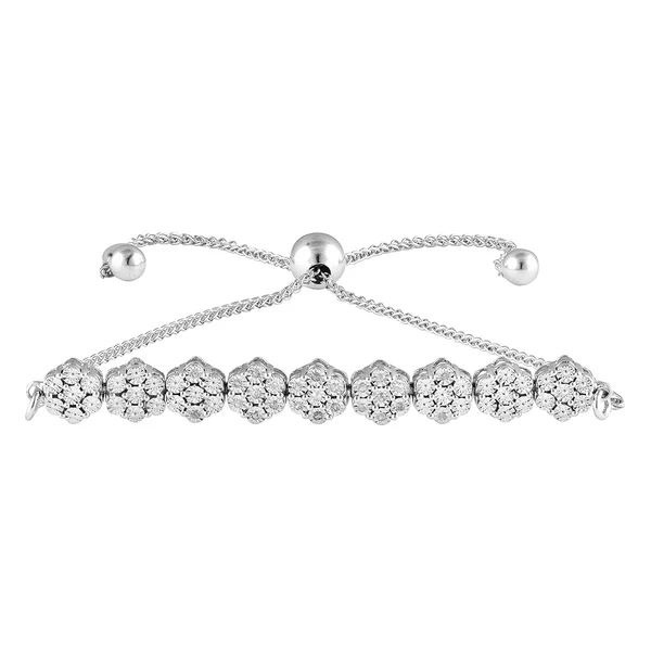 Sterling Silver 25 Diamond Slider Bracelet – Shiels Jewellers