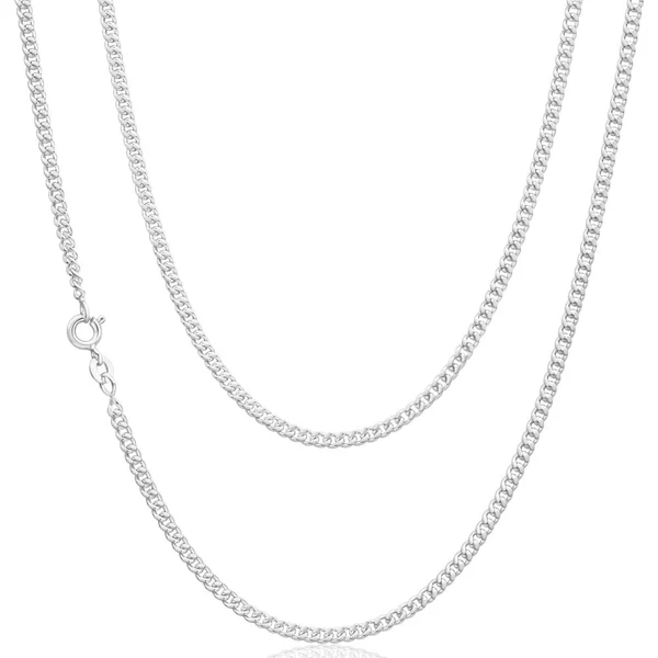 Sterling Silver 80 Gauge Diamond Cut 55cm Curb Chain – Shiels Jewellers