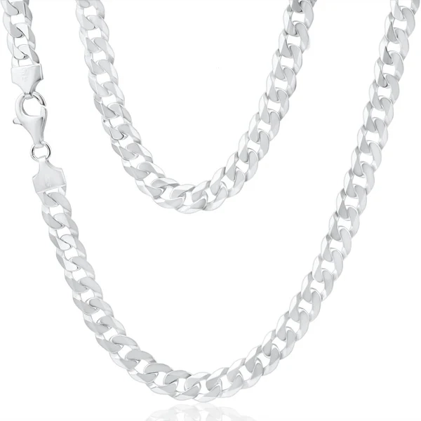 Sterling Silver Curb Flat 55cm Chain – Shiels Jewellers