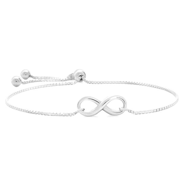 Sterling Silver Fancy Infinity Adjustable Bracelet – Shiels Jewellers