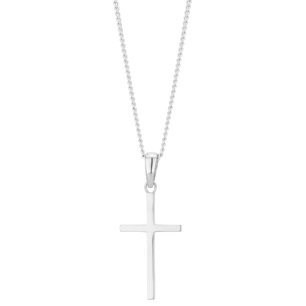 Sterling Silver Plain Cross 25mm Religious Pendant – Shiels Jewellers