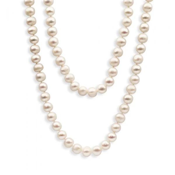 White Freshwater 160cm Long Pearl Necklace – Shiels Jewellers