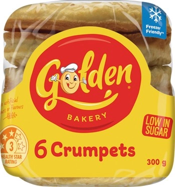 Golden Crumpet Rounds 6 Pack Selected Varieties