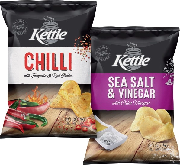 Kettle Potato Chips 150-165g Selected Varieties