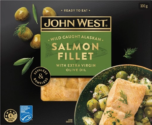 NEW John West Salmon Fillets 100g Selected Varieties