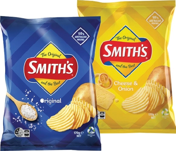 Smith's Crinkle Cut Chips 150-170g Selected Varieties