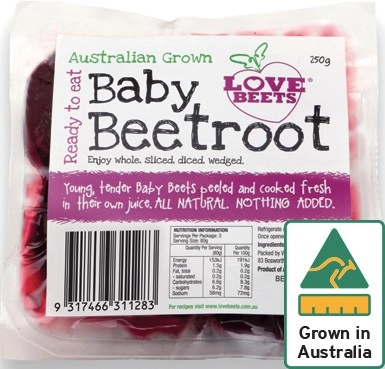 Australian Love Beets Baby Beetroot 250g