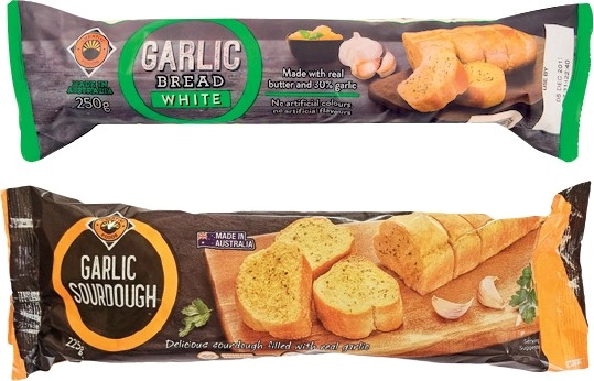 Creative Foods Garlic Sourdough 225g or Garlic Bread 250g