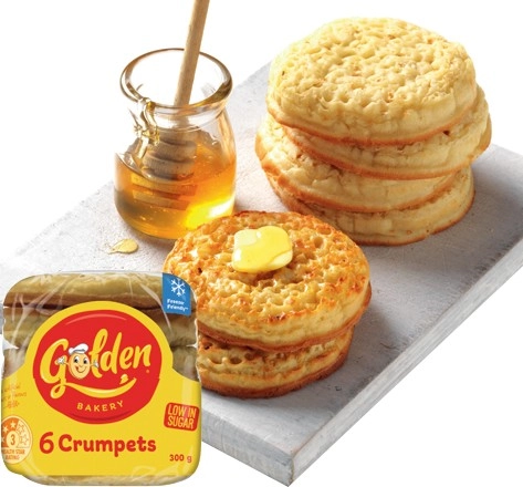 Golden Crumpet Rounds 6 Pack Selected Varieties