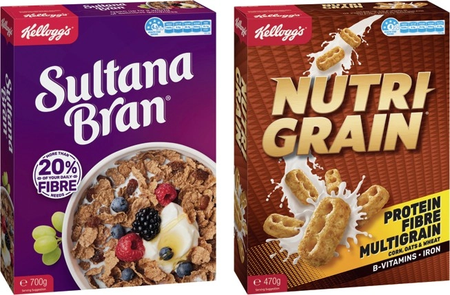 Kellogg's Nutri-Grain or Sultana Bran 450-700g Selected Varieties