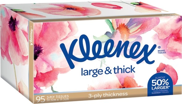 Kleenex Large & Thick Facial Tissues 95 Pack