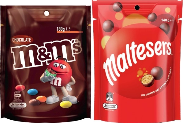 Maltesers, M&M's, Pods or Skittles Pack 120-200g Selected Varieties