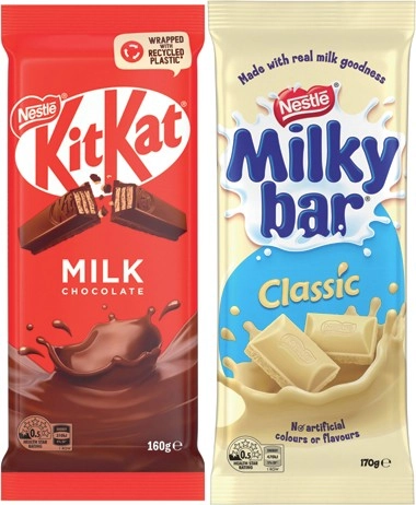 Nestlé Chocolate Block 118-180g Selected Varieties