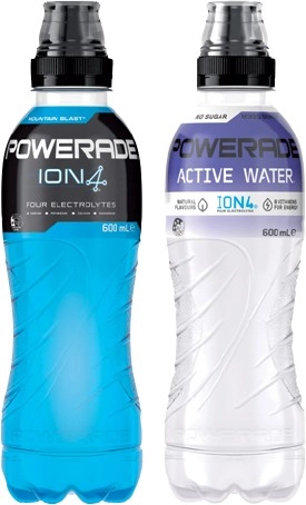 Powerade or Powerade Active Water 600mL Selected Varieties