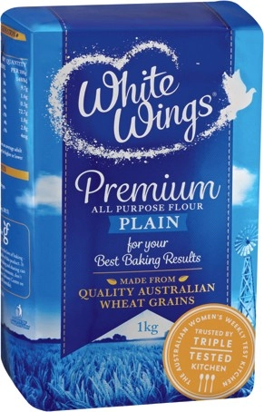 White Wings Premium Plain Flour or Self Raising Flour 1kg