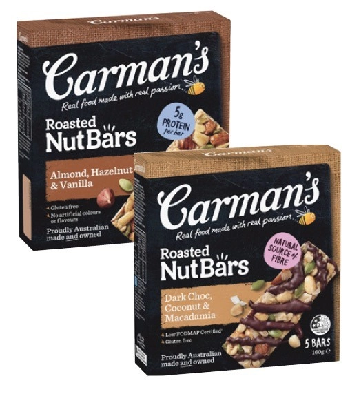 Carman's Nut or Muesli Bar 150g-270g