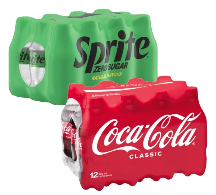 Coca-Cola, Fanta or Sprite Soft Drink 12x300mL