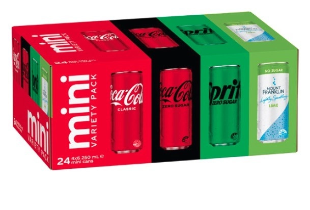 Coca-Cola Variety Pack Mini Cans 24x250mL