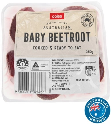 Coles Australian Baby Beetroot 250g Pack