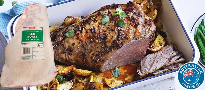 Coles Australian Lamb Whole or Half Leg Roast