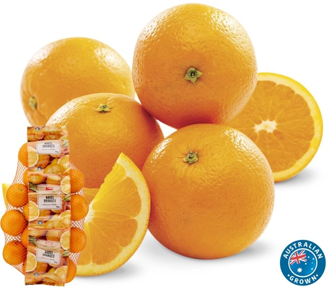 Coles Australian Navel Oranges 3kg Bag