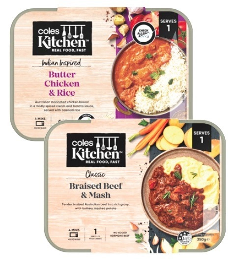 Coles Kitchen Meal 330g-350g