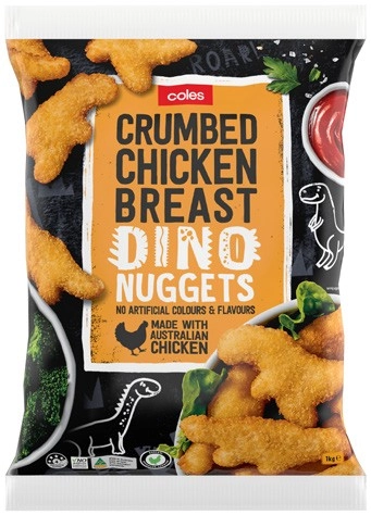 Coles RSPCA Approved Chicken Breast Dino Nuggets 1kg