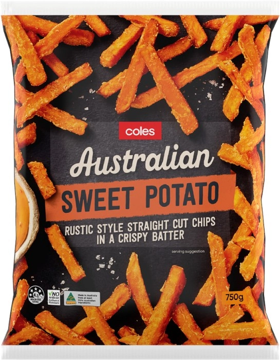 Coles Sweet Potato Straight Cut Chips 750g