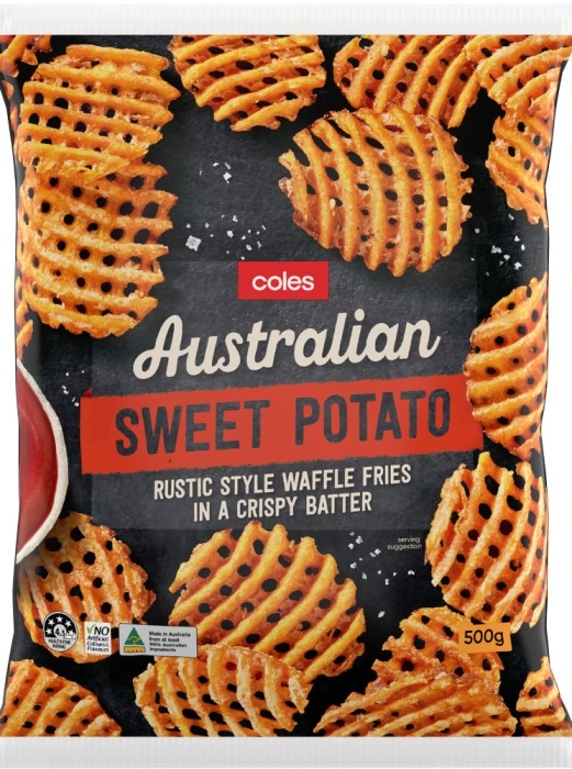 Coles Sweet Potato Waffle Fries 500g