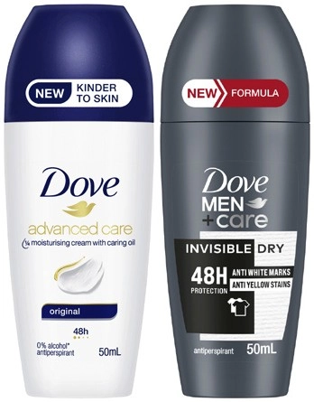 Dove Advance Care Roll On Deodorant 50mL