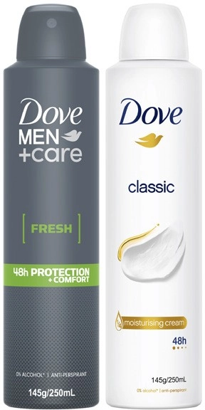 Dove Antiperspirant Aerosol Deodorant 250mL