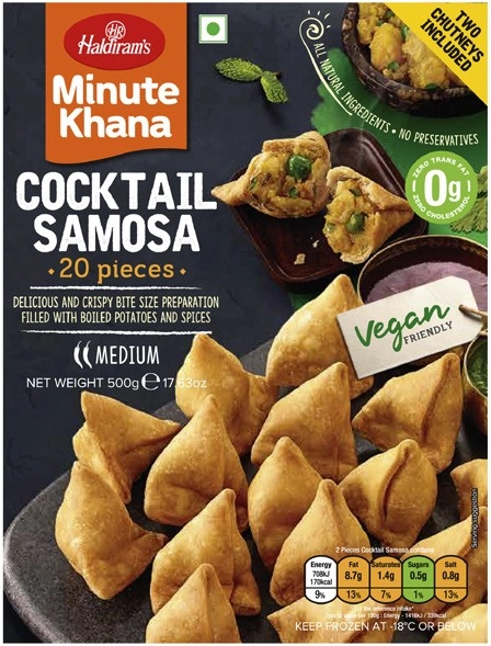 Haldirams Cocktail Samosa 20 Pack 500g