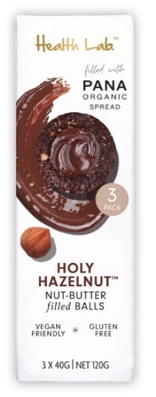 Health Lab Holy Hazelnut Nut-Butter Filled Balls 3 Pack 120g