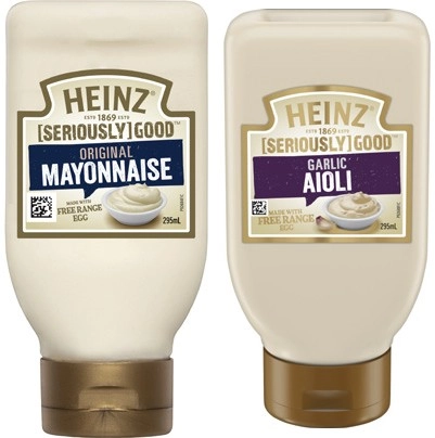 Heinz Seriously Good Mayonnaise or Aioli 295mL