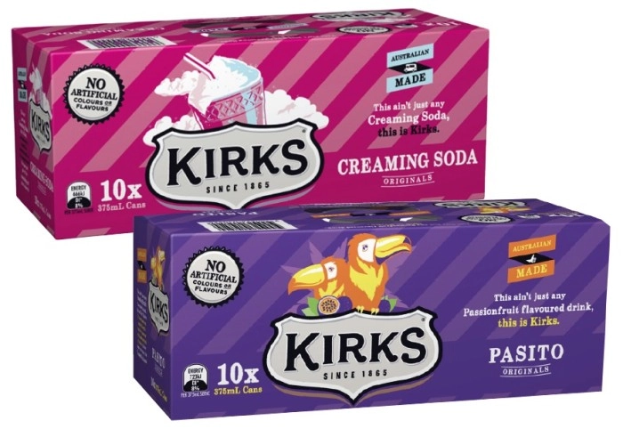 Kirks Soft Drink 10x375mL