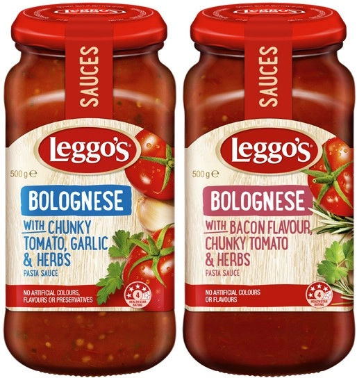 Leggo's Chunky Pasta Sauce 490g-500g