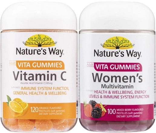 Nature's Way Adult Vita Gummies Vitamin C 120 Pack or Women's Multivitamins 100 Pack^