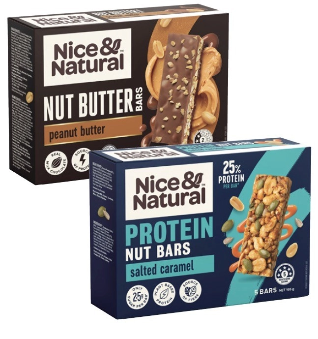 Nice & Natural Protein, Layered or Active Protein Bars 125g-175g