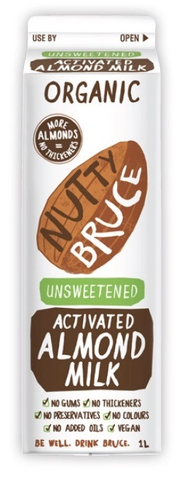 Nutty Bruce Organic Unsweetened Almond Milk 1 Litre