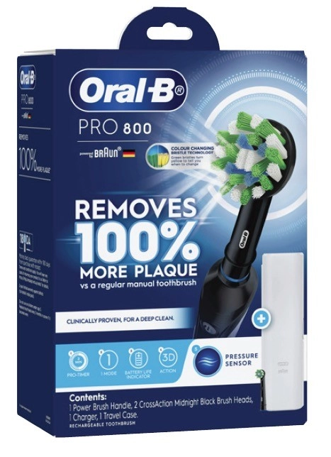 Oral B Pro 800 Cross Action Electric Toothbrush 1 Pack