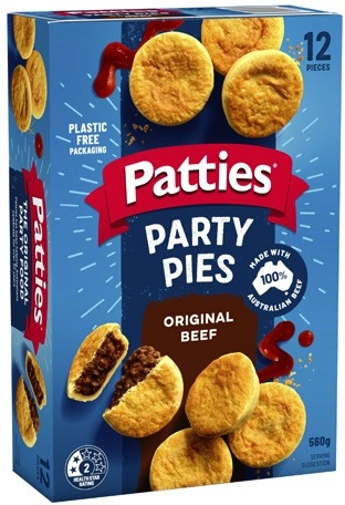 Patties Party Meat Pies 12 Pack 560g